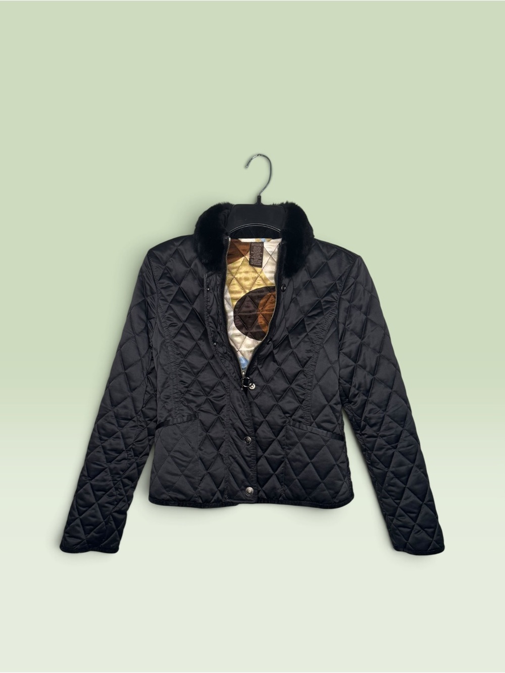 Coach Diamond Quilted Rabbit Fur - Picture 2 of 10